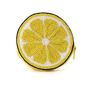 Beaded Lemon Slice Purse