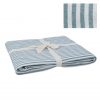 Green Cotton Mix Stripe Tablecloth